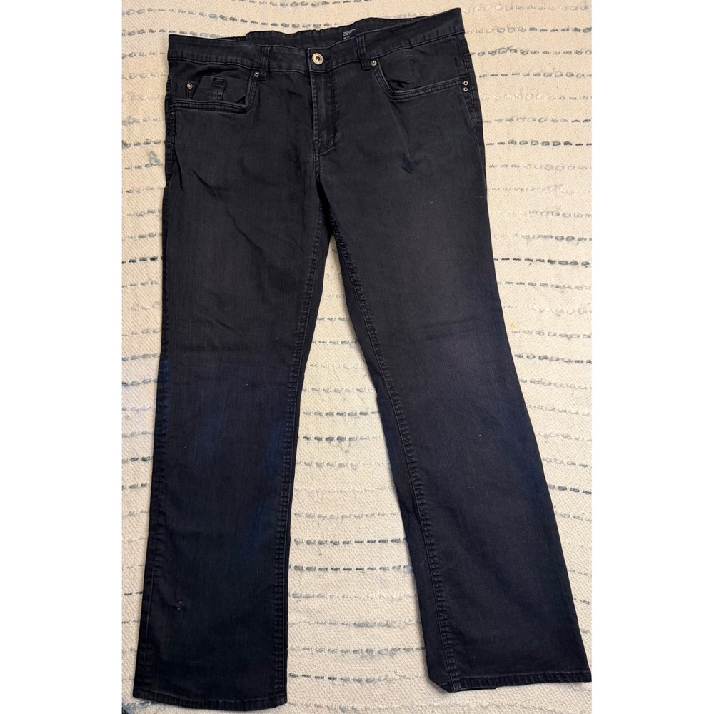 Buffalo David Bitton Six-X Basic Slim Straight Stretch Jeans Black Mens 36x32